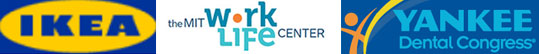 IKEA, MIT work life center, yankee dental conference logos