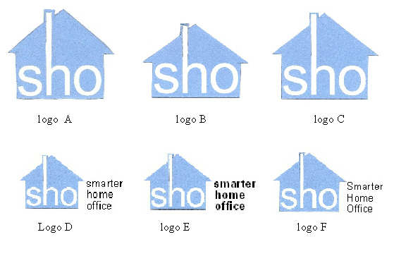 6 different house shaped logos
