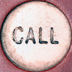 close-up photo of CALL button