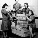 WWII posed photo 4 women taking a work break