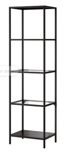IKEA Vittsjo bookcase in steel and glass