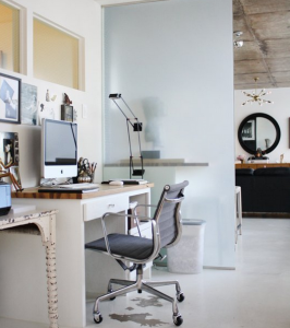 home office design, tendy retro chair is too short for the desk.