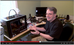 Linus Torvald home office, cluttered desk